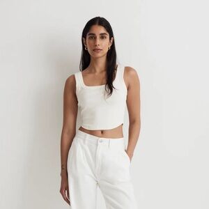 Madewell Tailored Crop Tank in Sleekhold | Medium | Lighthouse